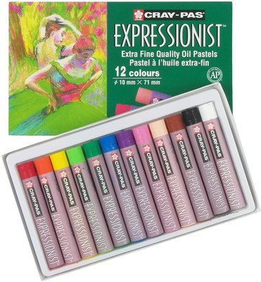 SAKURA Cray-Pas Expressionist Assorted Color Oil Pastel Set(Set of 12, MULITCOLOR)