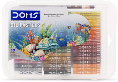 DOMS 7912 - OIL PASTELS 50 SHADES(Multicolor)