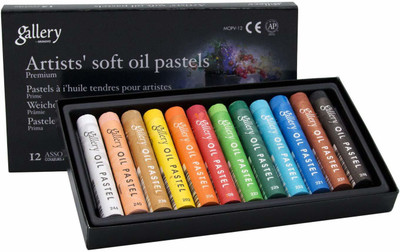 Mungyo Gallery Artists' Soft Oil Pastels Set of 12 Colours, MOPV-12(Set of 12, Multicolor)