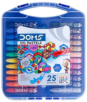 DOMS Oil Pastels 25 Shades with Case, Sharpener & Scraping Tool(Multicolor)