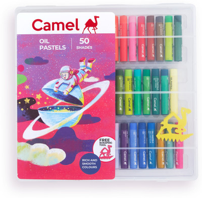 Camel Oil Pastels 50 Shades Reusable Pack(Multicolor)