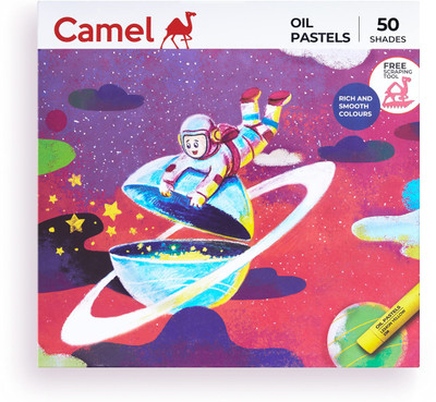 Camel Oil Pastels 50 Shades | Paper Box(Multicolor)