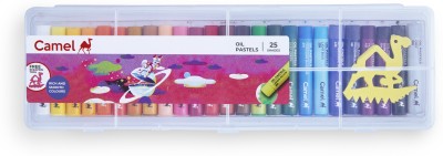 Camel Oil Pastels 25 Shades Reusable Pack(Multicolor)