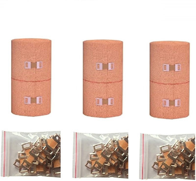 RARE OCEANS ELASTIC CREPE BANDAGE ROLL SPORTS WRIST WRAP STRAPS 8CM X 4MTR (PACK OF 3) Crepe Bandage(8 cm)