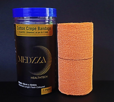 MEDZZA COTTON CREPE BANDAGE 10 CM X 4 MTRS Crepe Bandage(10 cm)