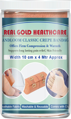 MARC Crepe Bandage 10 cm x 4 Meter-Elastic Compression Wrap for Sprains, Swelling Crepe Bandage(10 cm)