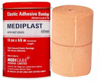 Medicare Elastic Adhesive Bandage With Fast Edges 10cm*4/6m Crepe Bandage(10 cm)