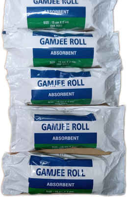 Lifecare GAMJEE ROLL ,SIZE 15CM×3MTR, PACK OF 5 PCS SUPER DELUXE Crepe Bandage(10 cm)
