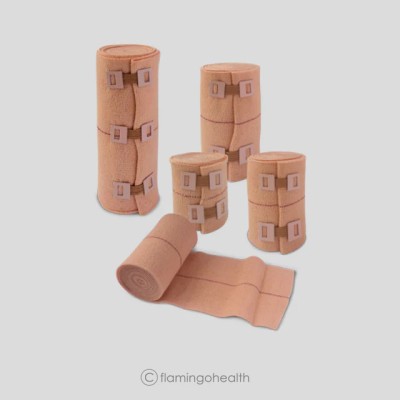 FLAMINGO Flamicrepe - Versatile Bandages for Orthopedic, General Use (10cm*4m) - Beige Crepe Bandage(4 cm)