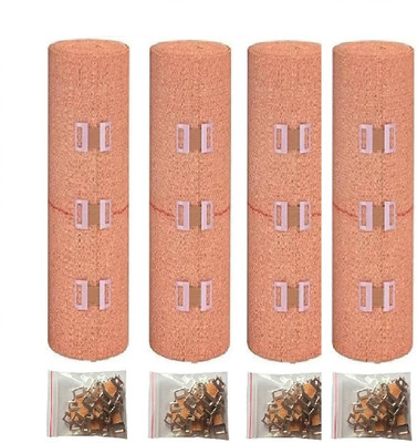 RARE OCEANS ELASTIC CREPE BANDAGE ROLL SPORTS WRIST WRAP STRAPS 15CM X 4MTR (PACK OF 4) Crepe Bandage(15 cm)