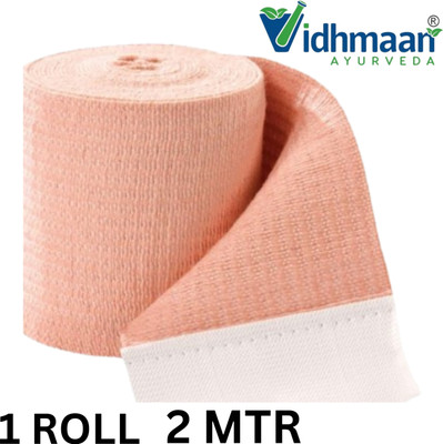 Vidhmaan Adhesive Elastic-Bandage( 10cm*2m )(Stretched) | Adhesive Bandage Crepe Bandage Crepe Bandage(10 cm)