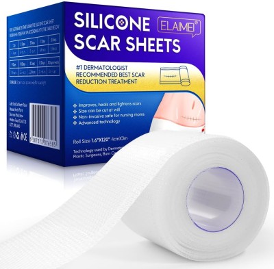 ELAIMEI Silicon Gel Sheet for Scars Transparent Medical Silicone Gel Tape for Scar Crepe Bandage(3 cm)