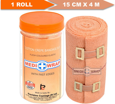 Mediwrap Cotton Crepe Bandage B.P. (15 cm x 4 m) Pack of 1 Crepe Bandage(15 cm)