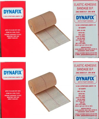 DYNAFIX Elastic Adhesive Bandage B.P 10CM * Stretched Length 1M (Pack Of 2) Crepe Bandage(10 cm)