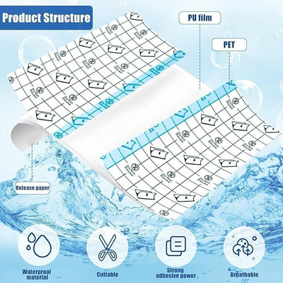 ND BROTHERS Transparent Adhesive Bandage Dressing Wound Waterproof Sticker(2inch*5M)ND39 Crepe Bandage(5 cm)
