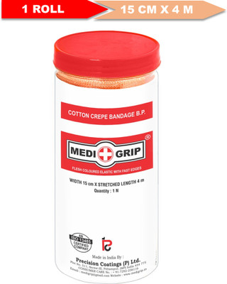Medigrip Cotton Crepe Bandage 15 cm X 4 m (Pack of 1 Jar) Crepe Bandage(15 cm)