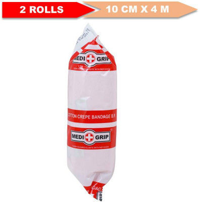 Medigrip Crepe Bandage 10 cm X 4 m (Pack of 2) Crepe Bandage(10 cm)