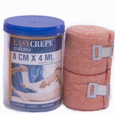 EASYAID Crepe Bandage for knee/leg/wrist/ankle/hand/foot support(8cm X 4M) Crepe Bandage(8 cm)