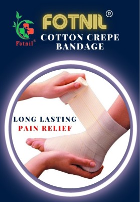 Fotnil ELASTIC CREPE BANDAGE ( PACK OF 1) 10CM X 4 MTR Crepe Bandage Leg Ankle wrist Crepe Bandage(10 cm)