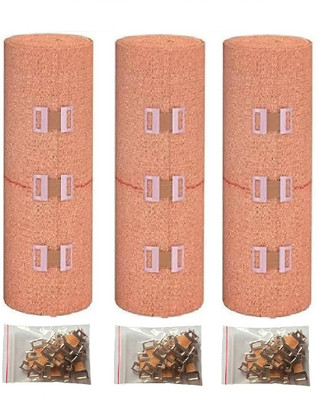 RARE OCEANS ELASTIC CREPE BANDAGE ROLL SPORTS WRIST WRAP STRAPS 15CM X 4MTR (PACK OF 3) Crepe Bandage(15 cm)
