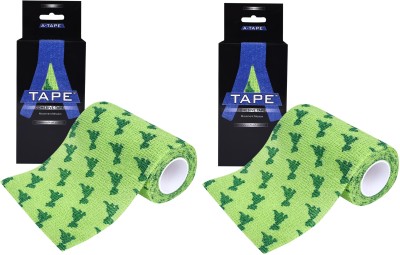 A-TAPE Self Adhesive Cohesive Bandage (10cm*4.5m|Pack of 2, Dinosaur ) Crepe Bandage