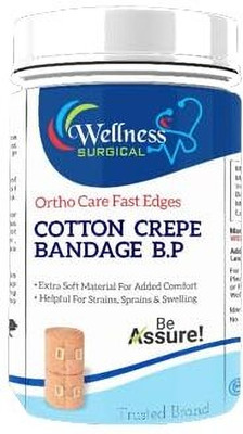 Wellness COTTON CREPE BANDAGE PREMIUM 10CM*4M Crepe Bandage