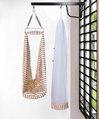 SafeChamp Meander Baby Swing With Mosquito Net, Pillow, Spring And Metal Window Hanger.(Yellow)