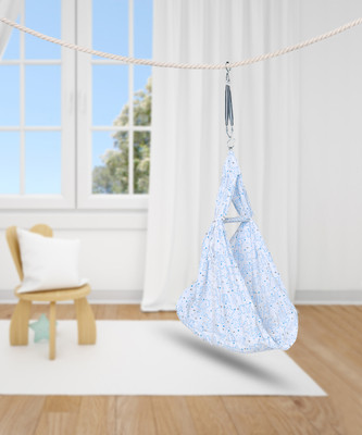 SafeChamp Shower Baby Swing Cradle With Mosquito Net , Pillow And Spring.(Blue)