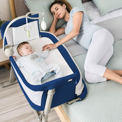 baybee Cradella Baby Swing Cradle for Baby bed Crib Cot Bassinet with Mosquito Net(Blue)