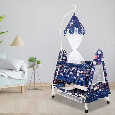 CREW4 Cradle for baby boy and girls. Cradle With Swing And Mosquito Net .(Multicolor)