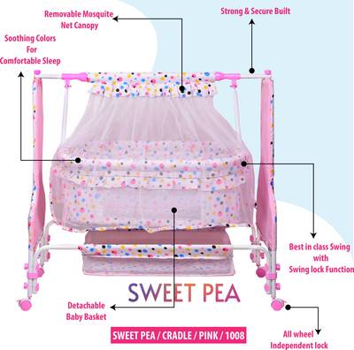 Fun Baby Cozy New Born Baby Cradle Baby Swing Jhula Palna