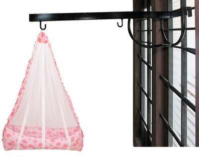 Kian Baby Premium Net Swing Cradle with Window Hanger(Pink)