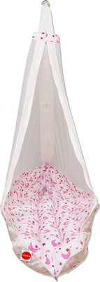 VParents Galaxy baby cradle with Attached bed and Mosquito net(Pink)