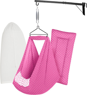beetot beetot Cradle Set for Baby Swing / jhula Hanger 0-2 Years | Dark Pink(Pink)