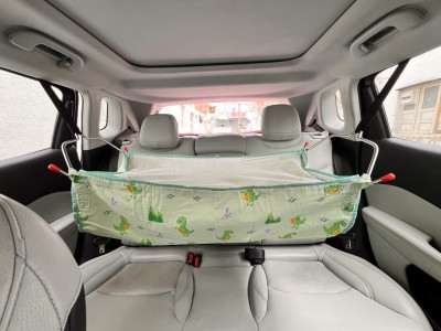 Aamivi Travel Car Cradle Hammock For 0 To 3 Year Baby Comfortable For Travel Comes Net(Multicolor)