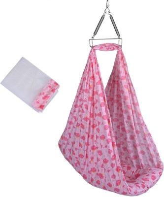 Kian BABY NORMAL NET SWING CRADLE WITH SPRING(Pink)