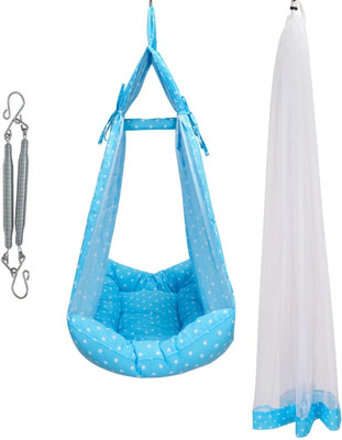 Kian Baby Classic Net Swing Cradle with Spring(Blue)