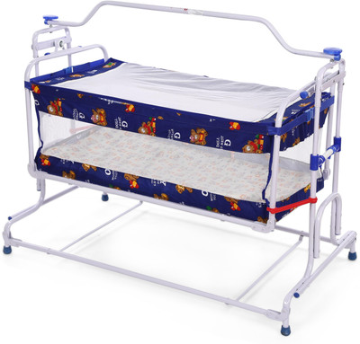 MOTHERTOUCH Compact Cradle Dx With Bear Print Cloth(Multicolor, Blue)