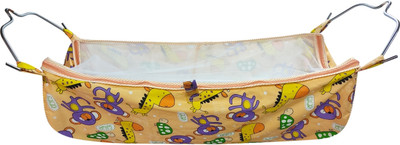 Hooper Soft Cloth Swing Baby Cradle With SS Hooks and Net, Hammock, Jhoola, Khoya(Orange)