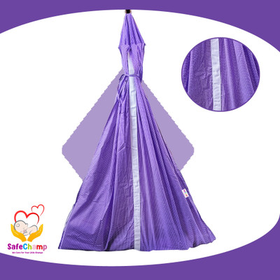 SafeChamp Small Dots Baby Cradle Cloth with Seperator(Purple)