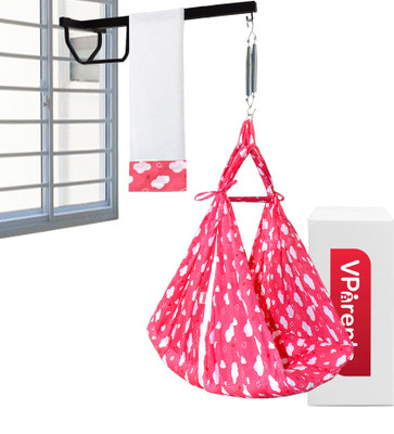 VParents Sunny baby Swing cradle with Mosquito net spring and metal Window cradle Hanger(Pink)