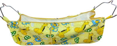 Hooper Soft Cloth Swing Baby Cradle With SS Hooks and Net, Hammock, Jhoola, Khoya(Yellow)
