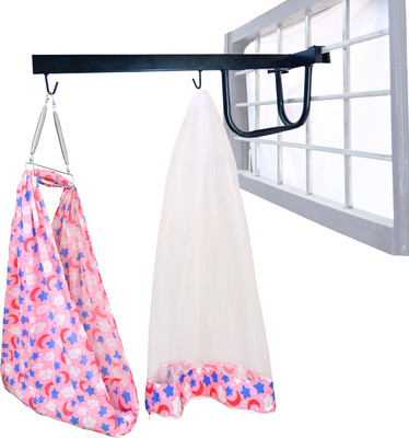 Avani MetroBuzz Baby Swing Cradle with Mosquito Net Spring and Metal Window Cradle Hanger(Pink)