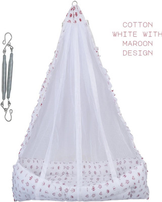 Kian Baby Premium Net Swing Cradle with Spring(White)