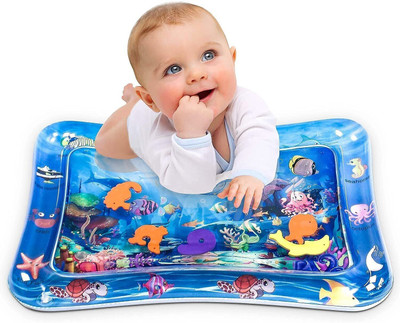 Pulsbery Tummy time Water Play mat Baby and Toddlers Perfect Fun time Play Inflatable Water mat (Water Bed mat)(Multicolor)