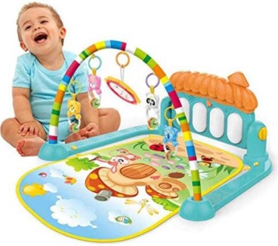 Alex Enterprise Fitness Piano Rack, Baby Gym Play Mat Activity Place with Music and Lights(Multicolor)