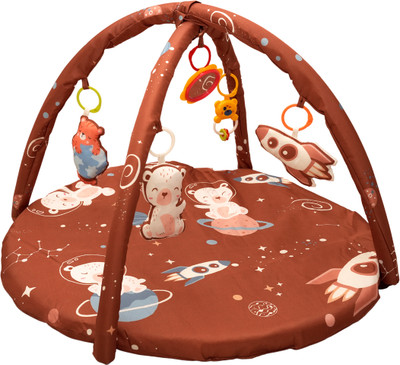 himanshu tex Baby Play Gym New Born Baby Bedding|Mat With Hanging Toys For 0 To 24 Month(Multicolor)
