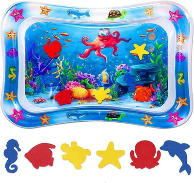 Pulsbery Tummy Time Inflatable Water Play Mat (Water Playmat For Kids)(Blue)