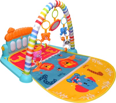 BUMTUM Baby Piano Play Mat Gym & Fitness Rack, Hanging Rattles Keyboard Set With Music(Multicolor)