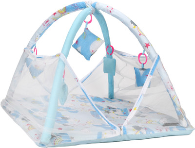 VParents Cloudy Baby Play Gym Bedding / Mattress Set with Mosquito Net(Blue)